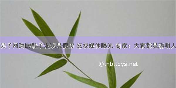 男子网购LV鞋子发现是假货 怒找媒体曝光 商家：大家都是聪明人