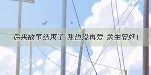 后来故事结束了 我也没再爱 余生安好！