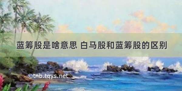 蓝筹股是啥意思 白马股和蓝筹股的区别