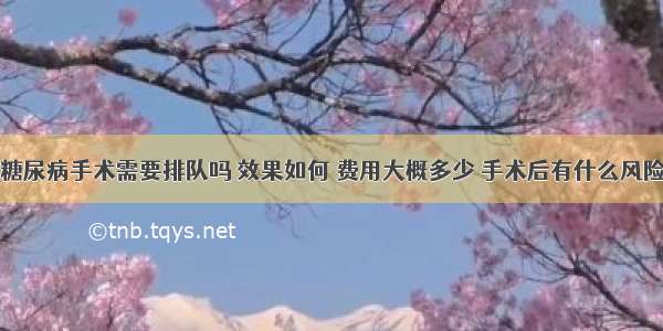 糖尿病手术需要排队吗 效果如何 费用大概多少 手术后有什么风险