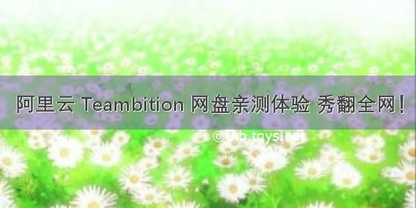 阿里云 Teambition 网盘亲测体验 秀翻全网！