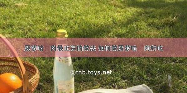 菠萝咕咾肉最正宗的做法 如何做菠萝咕咾肉好吃