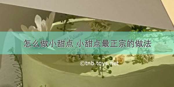 怎么做小甜点 小甜点最正宗的做法