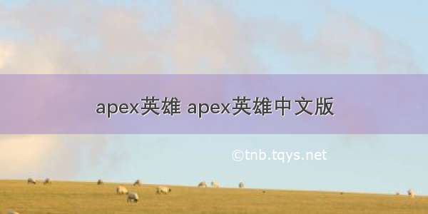 apex英雄 apex英雄中文版