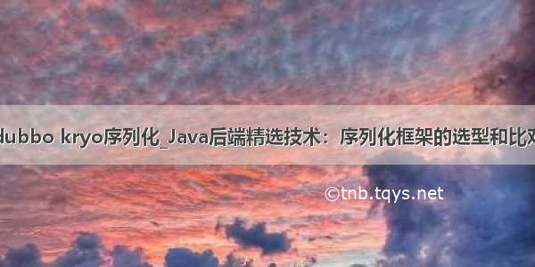 dubbo kryo序列化_Java后端精选技术：序列化框架的选型和比对