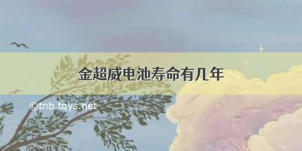 金超威电池寿命有几年