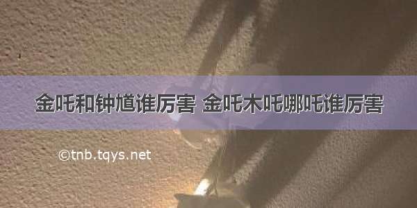 金吒和钟馗谁厉害 金吒木吒哪吒谁厉害