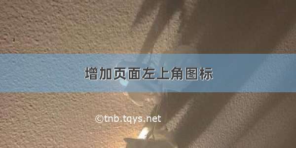 增加页面左上角图标