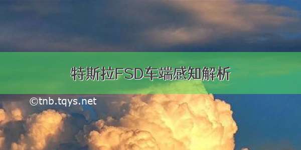 特斯拉FSD车端感知解析