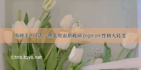 海贼王933话：娜美用宙斯救场 bigmom性格大转变