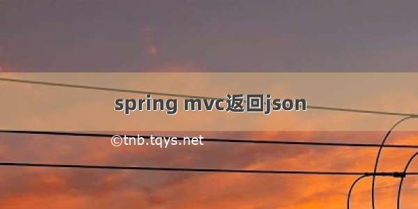 spring mvc返回json