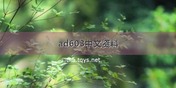 ad603中文资料