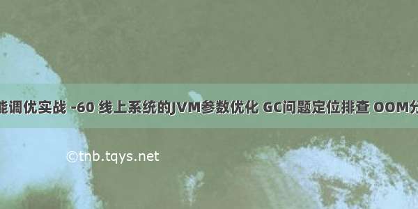 jvm性能调优实战 -60 线上系统的JVM参数优化 GC问题定位排查 OOM分析解决