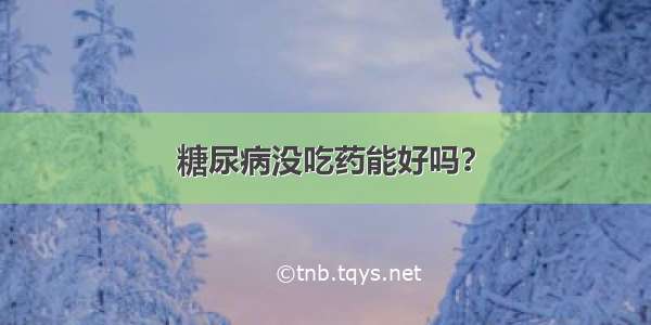 糖尿病没吃药能好吗？