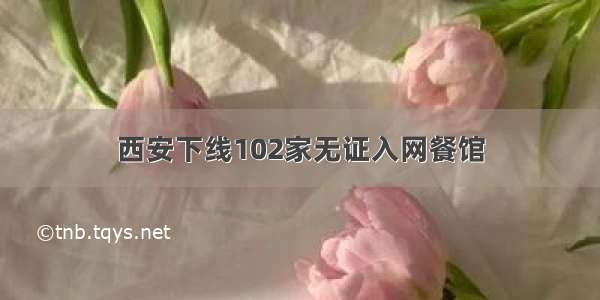 西安下线102家无证入网餐馆