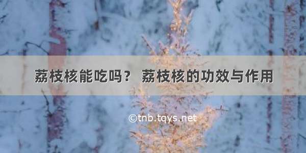 荔枝核能吃吗？ 荔枝核的功效与作用