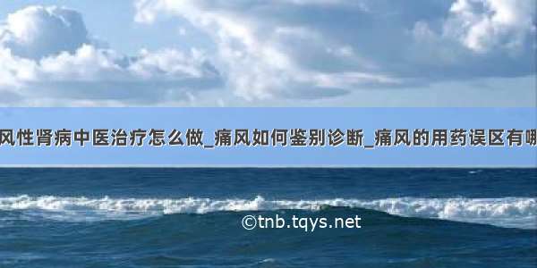 痛风性肾病中医治疗怎么做_痛风如何鉴别诊断_痛风的用药误区有哪些