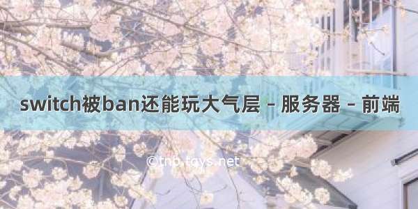 switch被ban还能玩大气层 – 服务器 – 前端