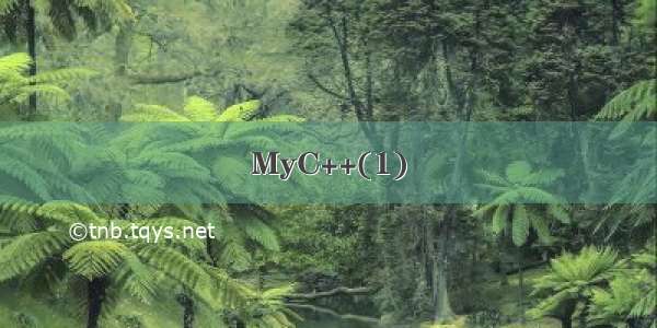 MyC++(1)