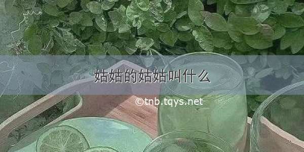 姑姑的姑姑叫什么