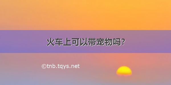 火车上可以带宠物吗？