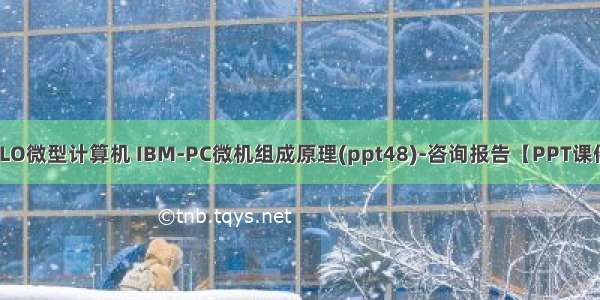 FILO微型计算机 IBM-PC微机组成原理(ppt48)-咨询报告【PPT课件】