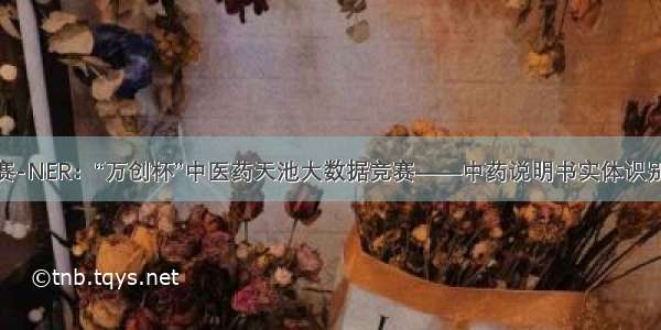 AI比赛-NER：“万创杯”中医药天池大数据竞赛——中药说明书实体识别挑战