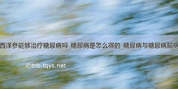 西洋参能够治疗糖尿病吗_糖尿病是怎么得的_糖尿病与糖尿病脑病