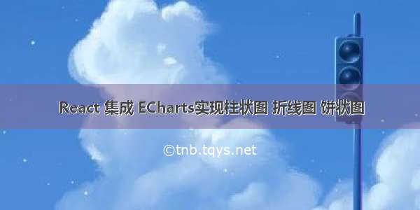 React 集成 ECharts实现柱状图 折线图 饼状图