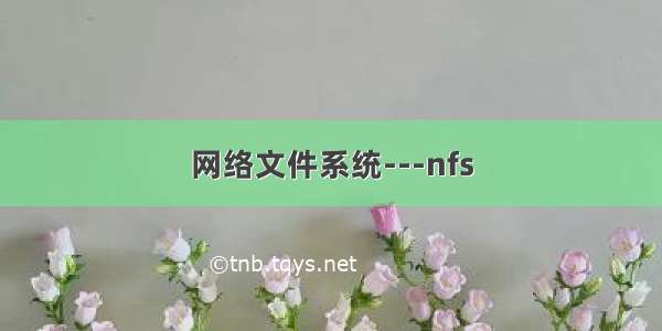 网络文件系统---nfs