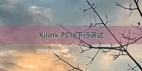 Xilinx PCIe下行调试