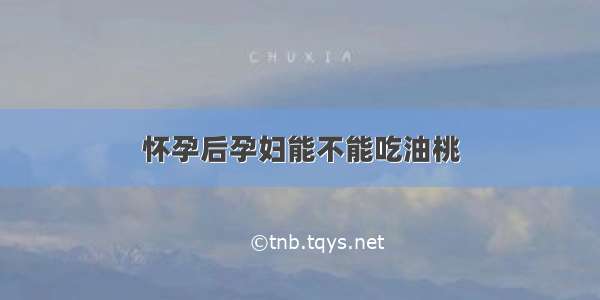 怀孕后孕妇能不能吃油桃