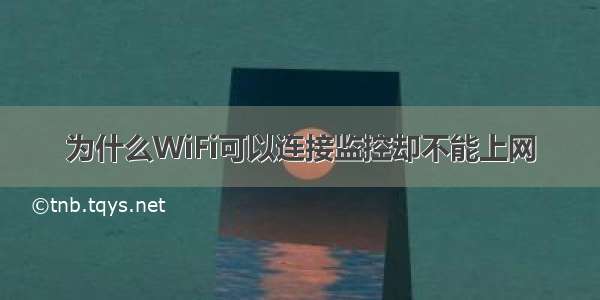 为什么WiFi可以连接监控却不能上网