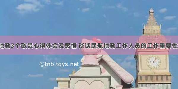 民航地勤3个敬畏心得体会及感悟 谈谈民航地勤工作人员的工作重要性(6篇)