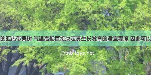 龙眼是典型的亚热带果树 气温高低直接决定其生长发育的适宜程度 因此可以用温度适宜