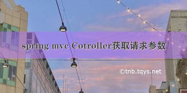 spring mvc Cotroller获取请求参数