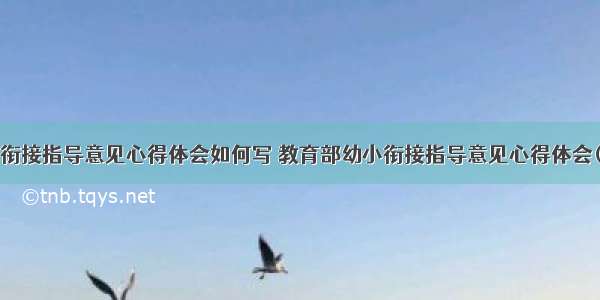 科学衔接指导意见心得体会如何写 教育部幼小衔接指导意见心得体会(2篇)