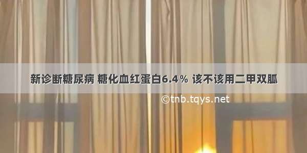 新诊断糖尿病 糖化血红蛋白6.4％ 该不该用二甲双胍