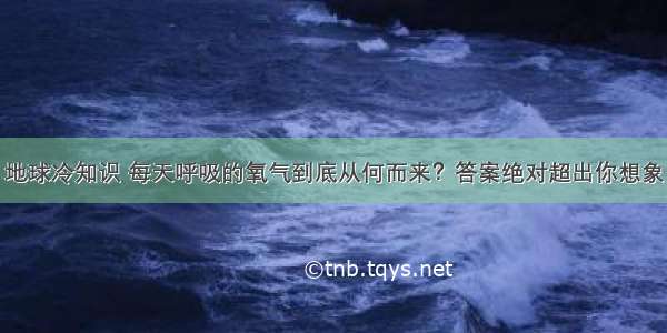 地球冷知识 每天呼吸的氧气到底从何而来？答案绝对超出你想象