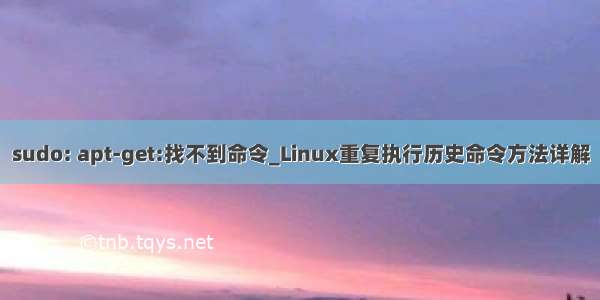 sudo: apt-get:找不到命令_Linux重复执行历史命令方法详解