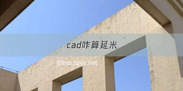 cad咋算延米