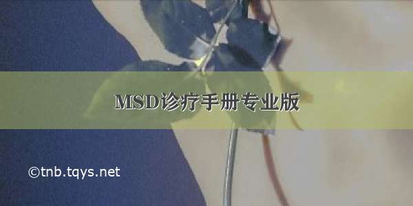 MSD诊疗手册专业版