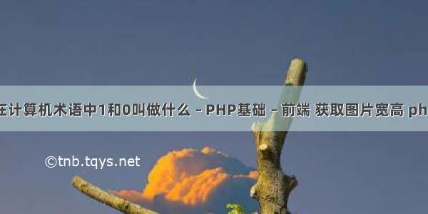 在计算机术语中1和0叫做什么 – PHP基础 – 前端 获取图片宽高 php