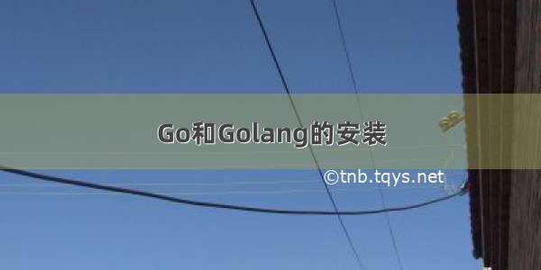 Go和Golang的安装