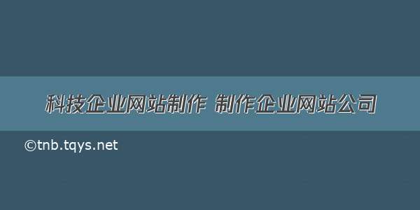 科技企业网站制作 制作企业网站公司