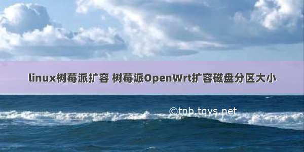 linux树莓派扩容 树莓派OpenＷrt扩容磁盘分区大小