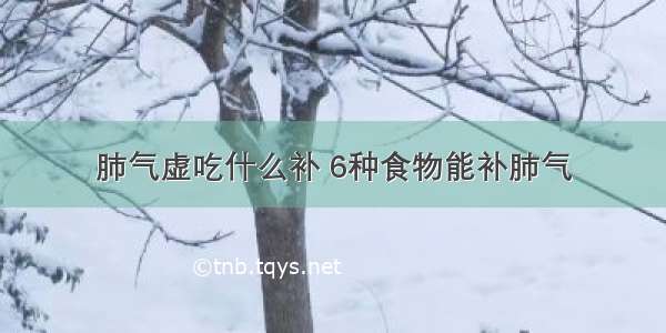 肺气虚吃什么补 6种食物能补肺气