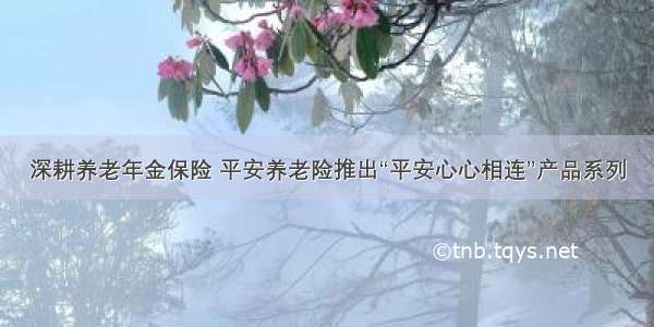 深耕养老年金保险 平安养老险推出“平安心心相连”产品系列