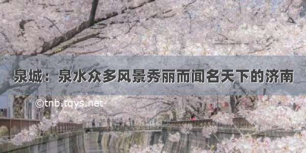 泉城：泉水众多风景秀丽而闻名天下的济南