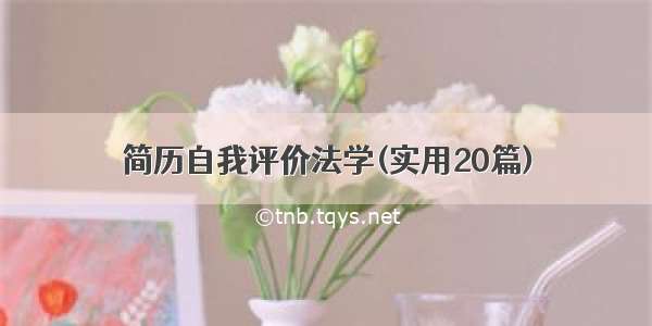 简历自我评价法学(实用20篇)